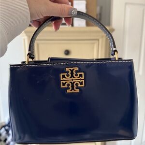 Tory Burch Glossy Navy Mini Bag